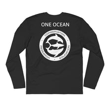 JUANSHARKS Signature One Ocean Logo Bold Next Level 3601 Premium Fitted Long Sleeve Crew