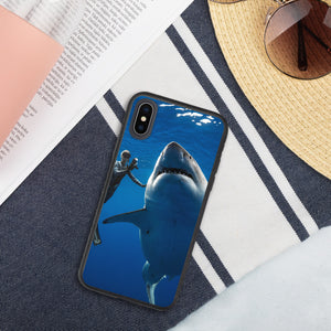 Biodegradable phone case featuring Grandma Great White and Ocean Ramsey