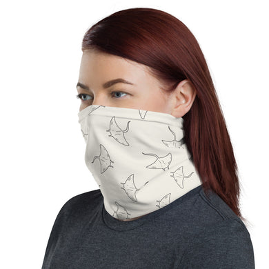 Save the Manta Rays Face Cover (This print matches the One Ocean Bikini Manta ray design) Neck Gaiter