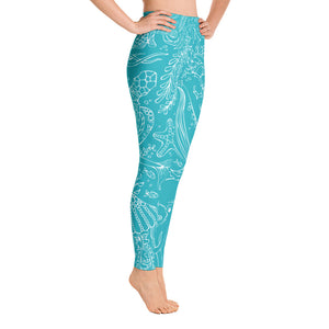 Summer Sea Life Yoga Leggings