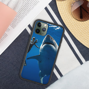 Biodegradable phone case featuring Grandma Great White and Ocean Ramsey