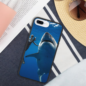 Biodegradable phone case featuring Grandma Great White and Ocean Ramsey