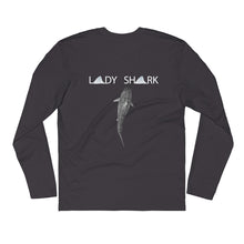 "Lady Shark Claire"  Long Sleeve Fitted Crew