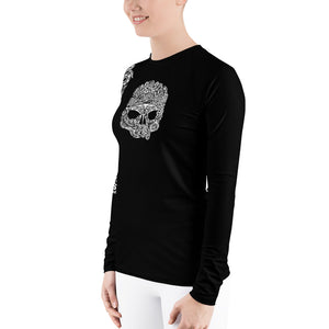 Marine Life Skull Save The Ocean Women's Rash Guard