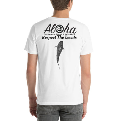 Captain Shiloh's Aloha & Respect the Locals Tiger Shark Shirt