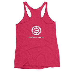 Lady Shark Claire Nikki Dorsal Women's Racerback Tank