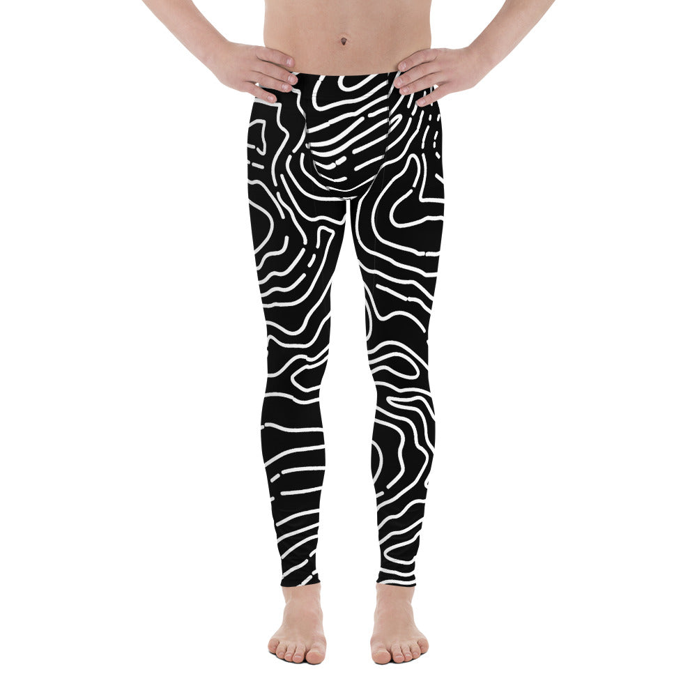 Men's Ocean Map Surf, Swim, Yoga Leggings