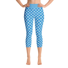 "The Mermaid Kayleigh" Capri Mermaid Scale Yoga Leggings