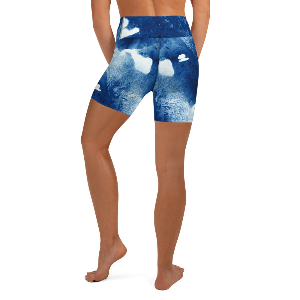 Blue Crush Yoga Shorts ***Matches the One Ocean Bikini Blue crush***