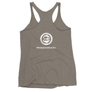 Lady Shark Claire Nikki Dorsal Women's Racerback Tank