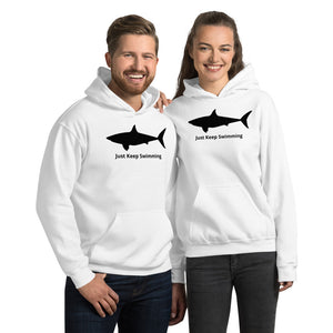 Just Keep Swimming Shark Unisex Hoodie