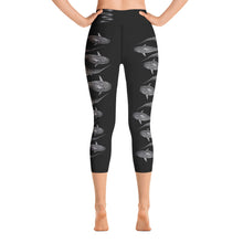 Tiger Shark Stripe Yoga Capri Leggings