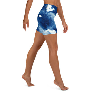 Blue Crush Yoga Shorts ***Matches the One Ocean Bikini Blue crush***