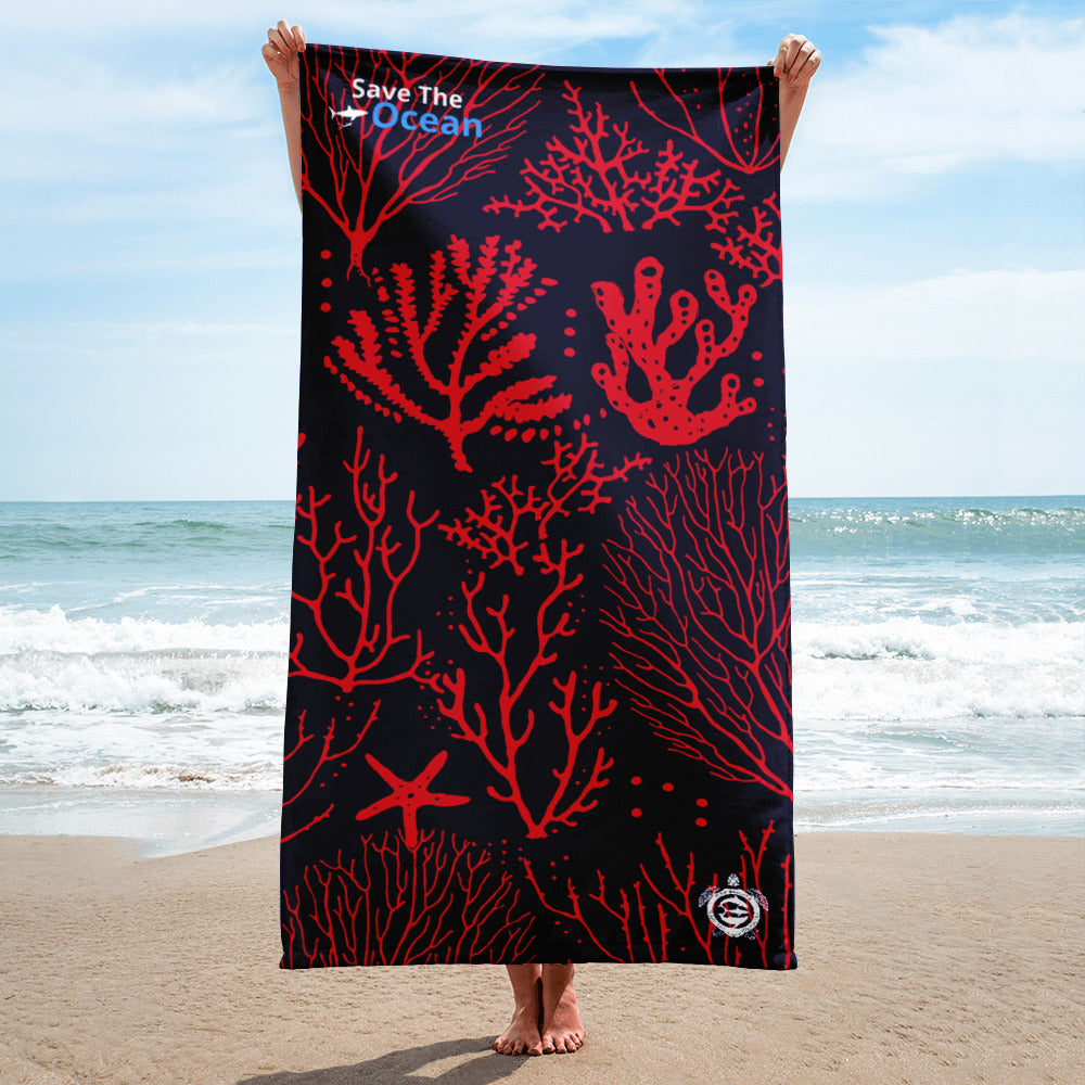 Save The Ocean and Save The Reef Towel