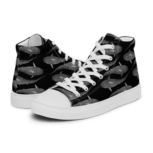 Shark sneakers, Women’s high top canvas shoes. Shark style!
