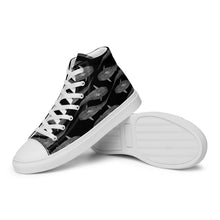 Shark sneakers, Women’s high top canvas shoes. Shark style!